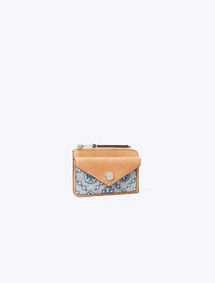 Tモノグラム デニム エンベロープ ジップカードケース | 400