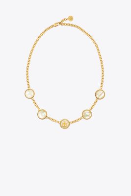 MULTI-HALSKETTE MIT HALBEDELSTEINEN