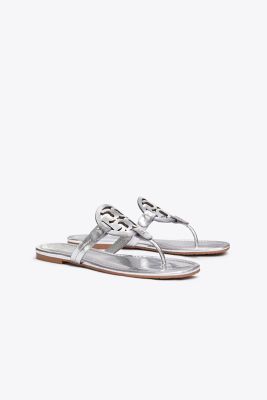 silver tory burch miller sandals