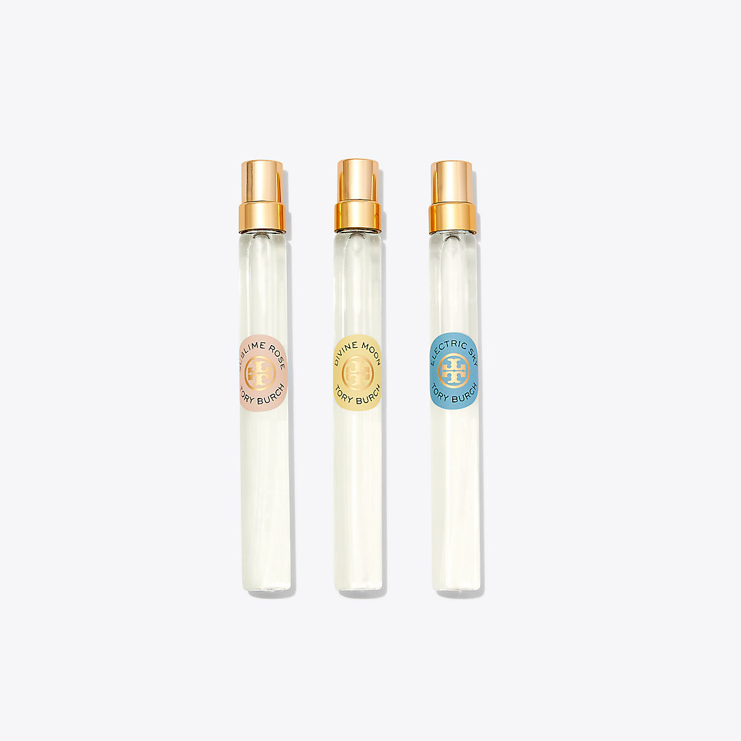 Tory Burch Travel Spray Set In Yellow/blue/pink