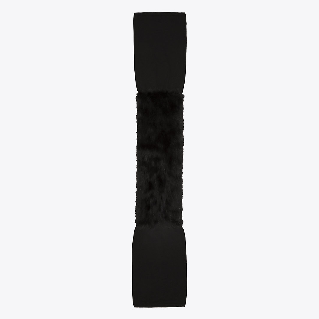 Tory Burch Pieced Cashmere Scarf In Black | ModeSens