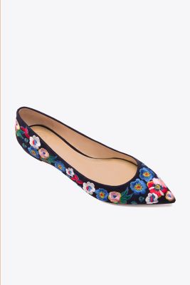 tory burch flower ballet flat