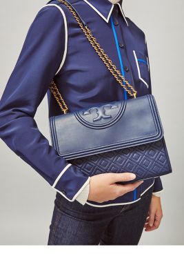 tory burch royal navy bag