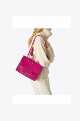 Cross body bags Tory Burch - Fleming matte fuchsia small bag - 39927678