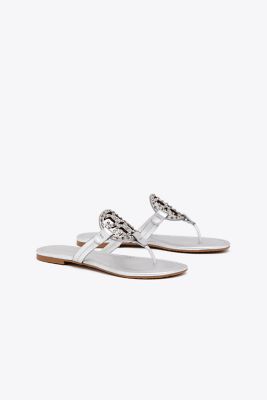tory burch women's miller embellished thong sandals