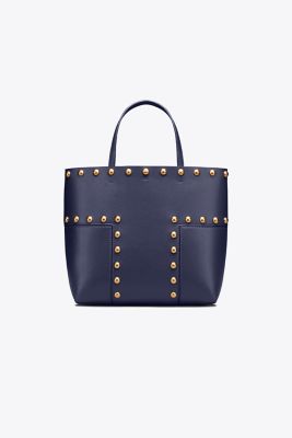 tory burch block t stud tote