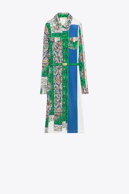 Printed Jersey Shirtdress