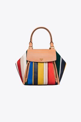 Halfmoon Striped Satchel ToryBurch.eu