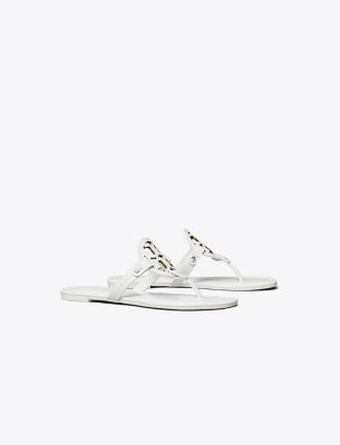 Shop Tory Burch Miller Patent Sandal In Optic White