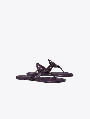 Tory Burch Miller Patent Sandal In Purple Moon