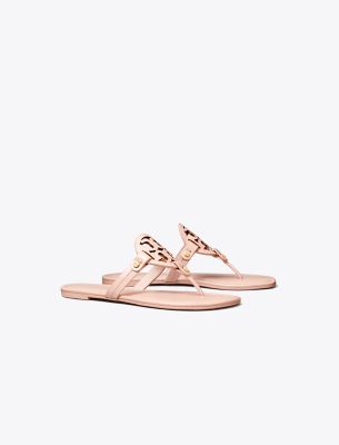 Shop Tory Burch Miller Patent Sandal In Sea Shell Pink