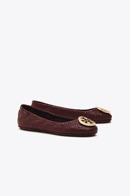 tory burch minnie travel ballet flat quilted leather