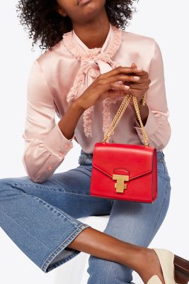 TORY BURCH TORY BURCH Juliette Chain Mini Bag RUBY RED