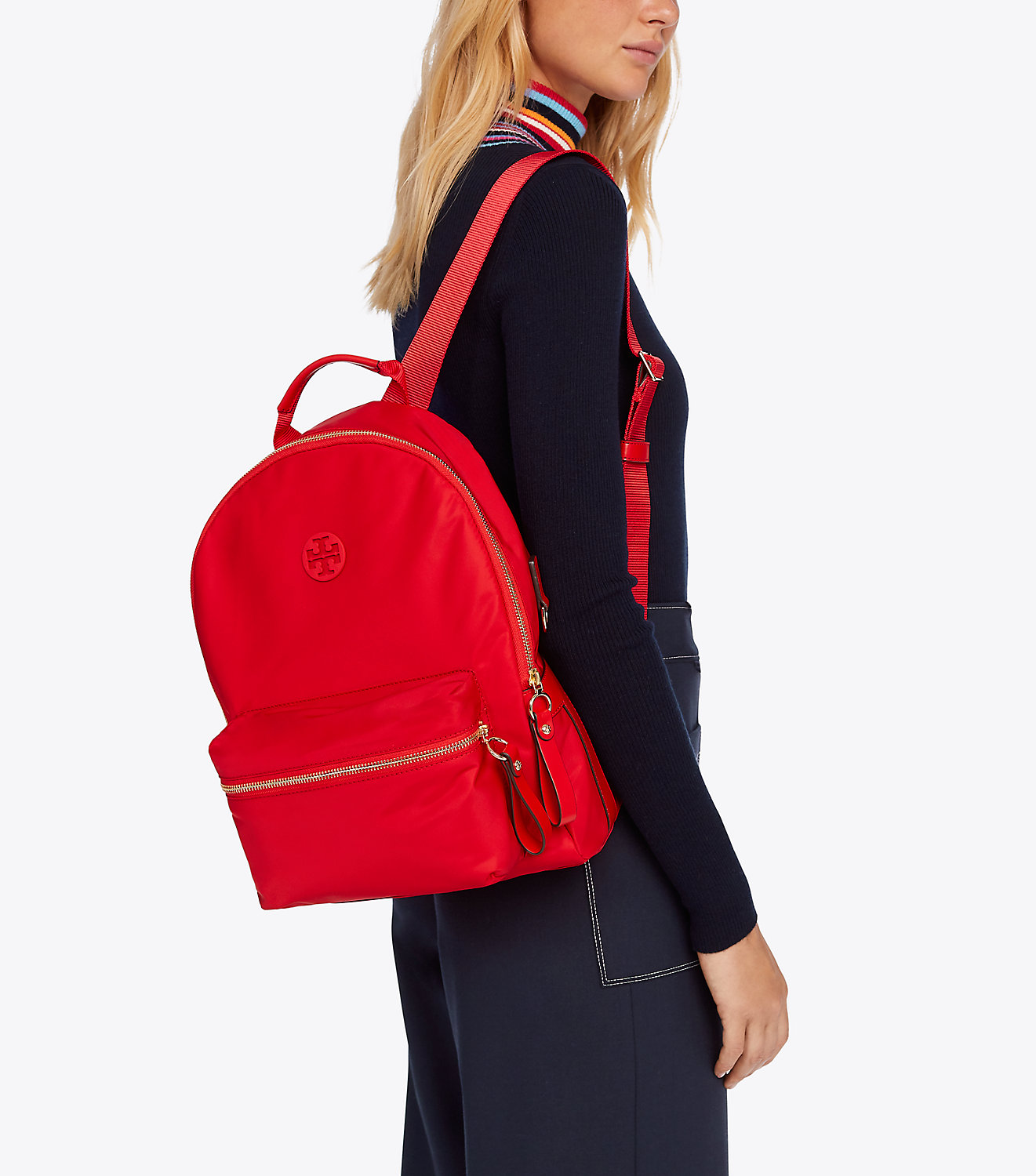 TORY BURCH TORY BURCH Tilda Nylon Backpack BRILLIANT RED |
