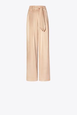 HIGH-WAISTED SATIN PANT