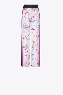 PAINTED-BORDER PAJAMA PANT