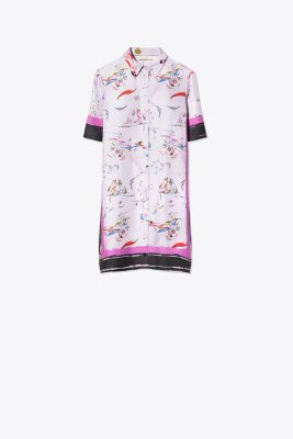 PAINTED-BORDER DRESS