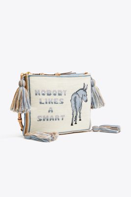 DONKEY NEEDLEPOINT POUCH