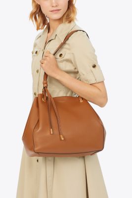 11755 TORY BURCH Caroline Tote LIGHT UMBER