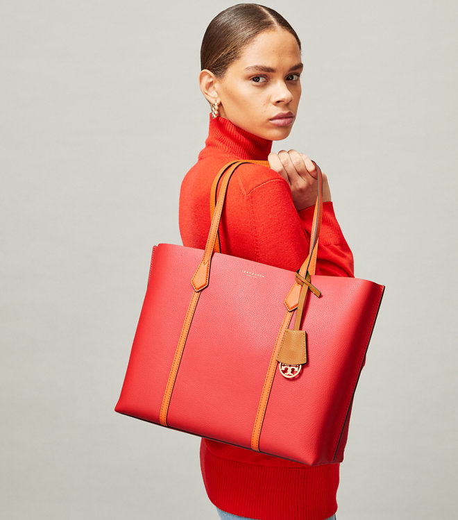 Tory Burch PERRY TRIPLE-COMPARTMENT TOTE at £325 | love the brands