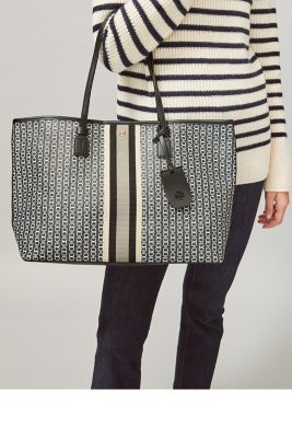 tory burch gemini link tote black