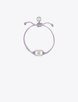 Tory Burch Embrace Ambition Bracelet In Tory Silver/lilac