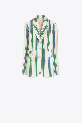 Striped Cotton Blazer