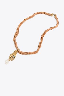 HAND & PEARL NECKLACE