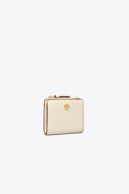 Tory Burch Robinson Mini Wallet In New Ivory