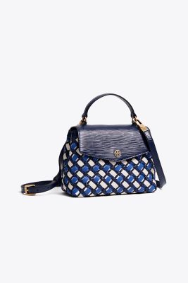ROBINSON WOVEN SMALL TOP-HANDLE SATCHEL