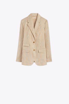 Striped Linen Blazer