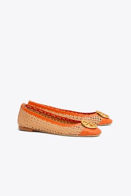 CHELSEA WOVEN CAP-TOE BALLET FLAT