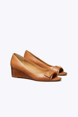 tory burch peep toe wedge