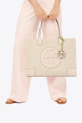 Tory Burch Pink Floral Print Nylon and Leather Ella Tote Tory