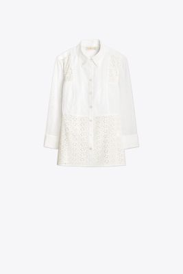Patchwork Eyelet Shirt