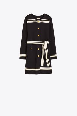 STRIPED SWEATERCOAT