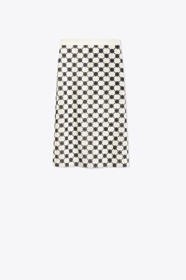 Logo Lace Pencil Skirt