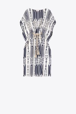 COTTON VOILE BOATNECK COVER-UP