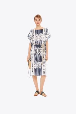 COTTON VOILE BOATNECK COVER-UP