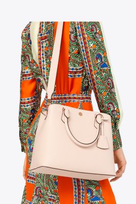 Tory Burch Robinson Small Triple-compartment Tote- Cardamom