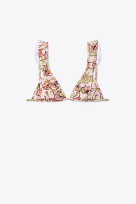 PRINTED FLOUNCE STRING TOP