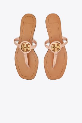 mini miller leather thong sandal pink