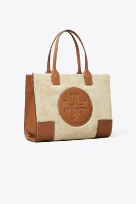 tory burch ella shearling micro tote