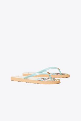 tory burch printed thin flip flops