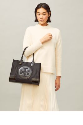 tory burch ella patent mini tote