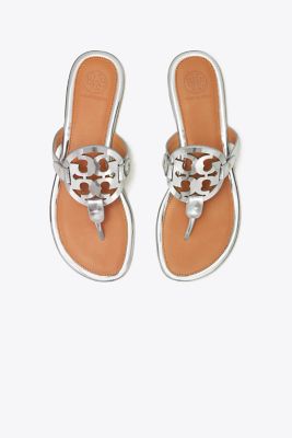 Tory burch sandals sales silver