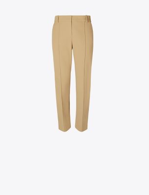 Tory Burch Tech Twill Golf Trouser In Brown