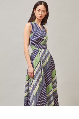 tory burch overprinted wrap dress