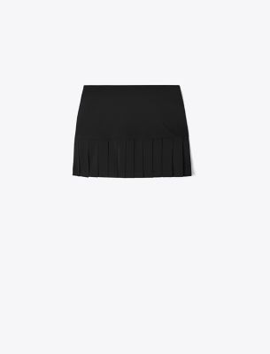 Tory Sport Tory Burch Pleated-hem Tennis Skirt In Black