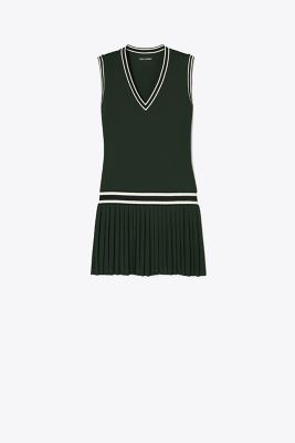 Tory Sport Tory Burch Performance V-neck Tennis Dress In Conifer | ModeSens